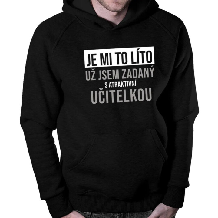 Zadaný s atraktivní učitelkou - pánská mikina s potiskem