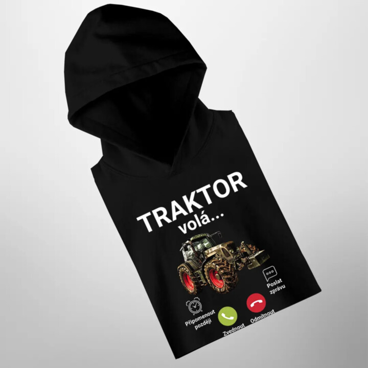 Traktor volá - musím jít - pánská mikina s potiskem