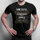 Personalizovaný produkt - Limitovaná edice: jméno + rok narození (verze delux) - pánské tričko s potiskem