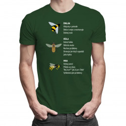 Čmelák, včela, vosa - pánské tričko s potiskem