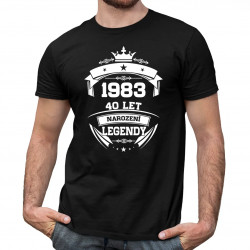 1983 Narození legendy 40 let - pánské tričko s potiskem