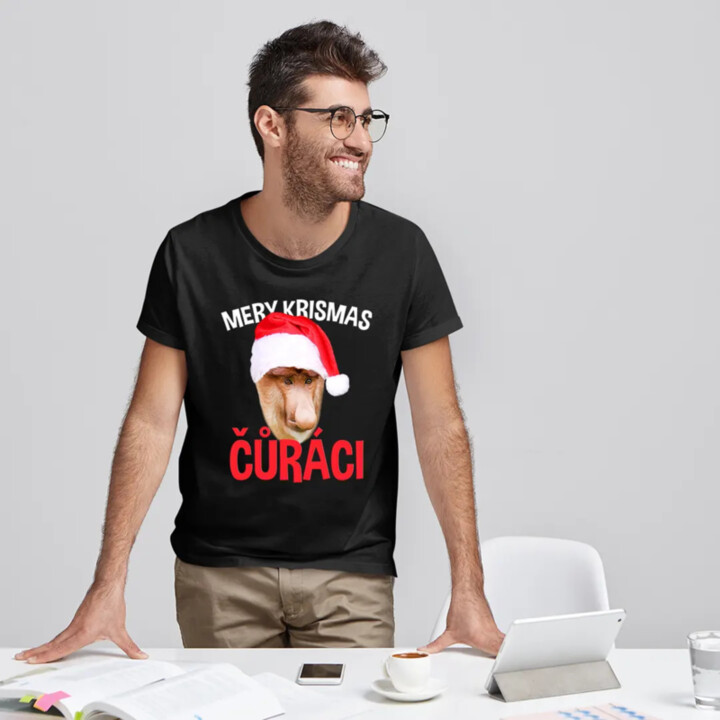 Mery krismas čůráci - pánské tričko s potiskem