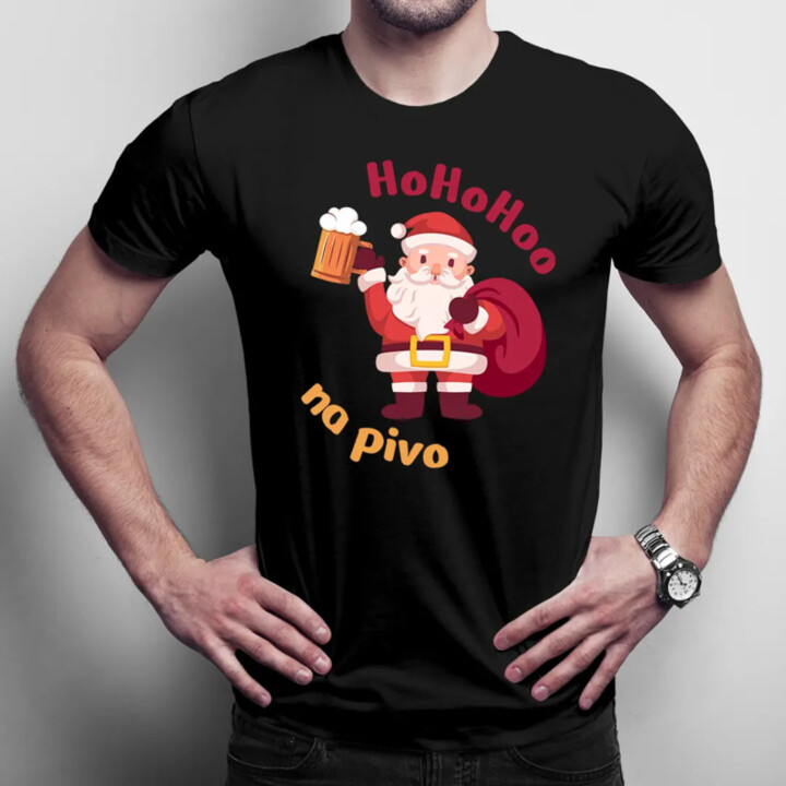 Ho Ho Hoo na pivo - pánské tričko s potiskem