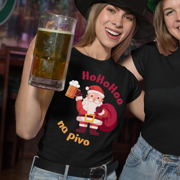 Ho Ho Hoo na pivo - dámské tričko s potiskem
