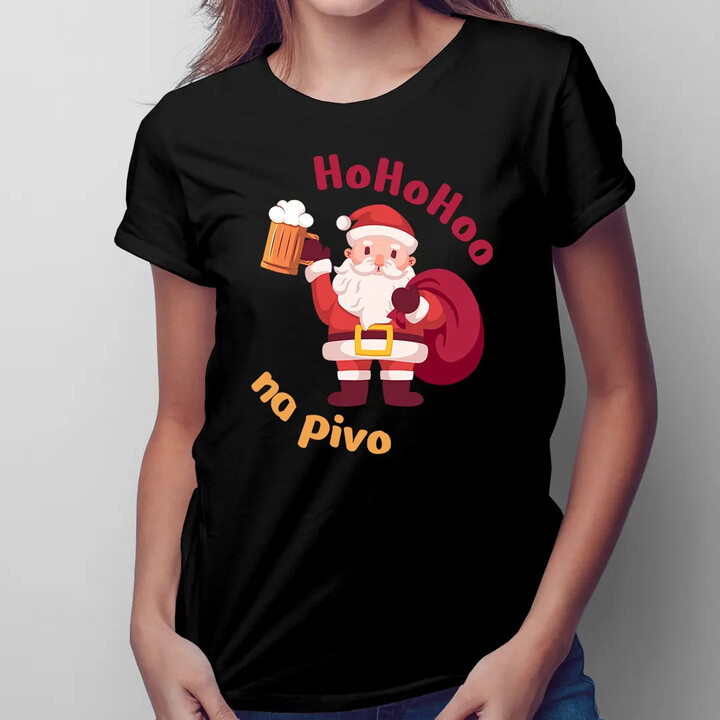 Ho Ho Hoo na pivo - dámské tričko s potiskem