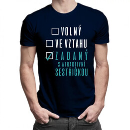 Zadaný s atraktivní sestřičkou - pánská trička s potiskem