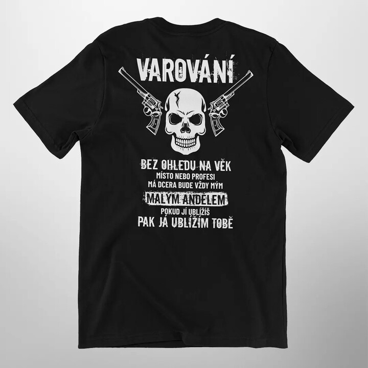 Má dcera bude vždy mým malým andělem - pánské tričko s potiskem
