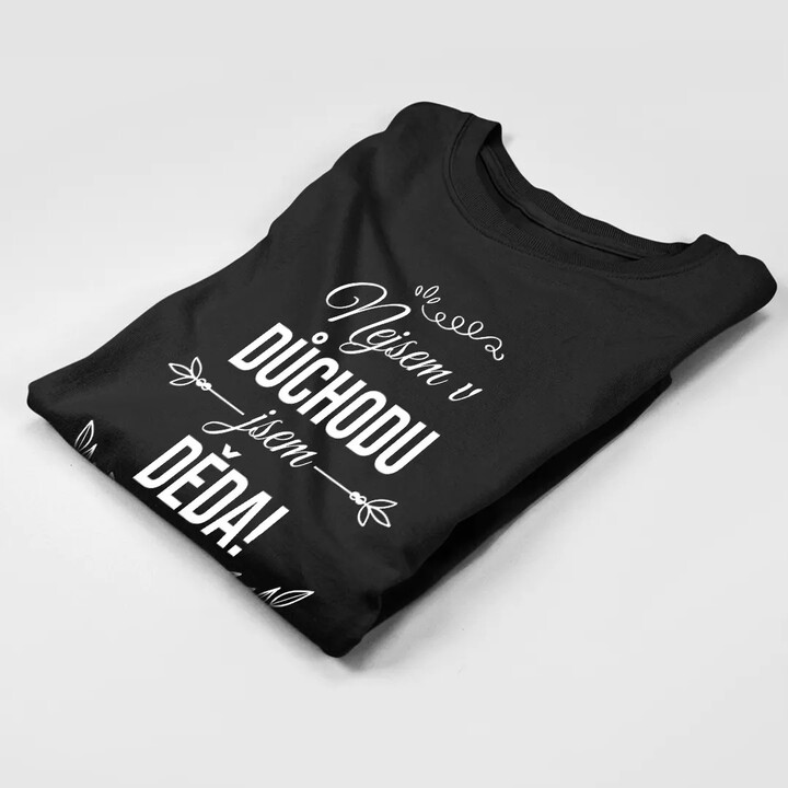 Nejsem v důchodu, jsem děda - pánské tričko s potiskem