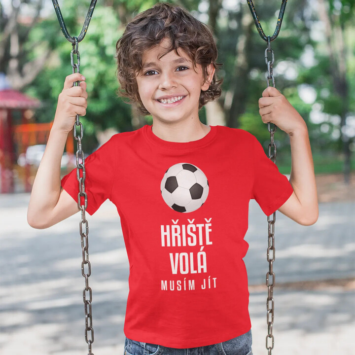 Hřiště volá - musím jít - dětské tričko s potiskem