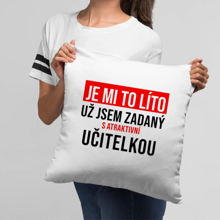 Zadaný s atraktivní učitelkou - polštář s potiskem