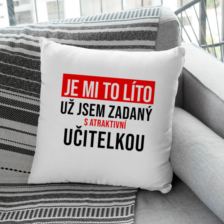 Zadaný s atraktivní učitelkou - polštář s potiskem