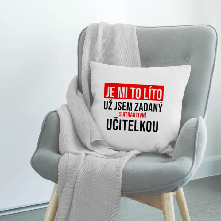 Zadaný s atraktivní učitelkou - polštář s potiskem