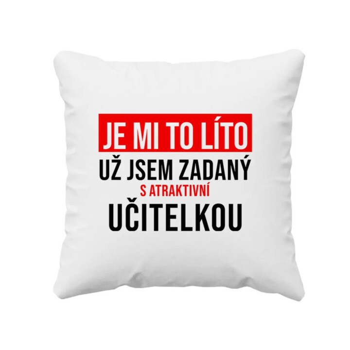 Zadaný s atraktivní učitelkou - polštář s potiskem