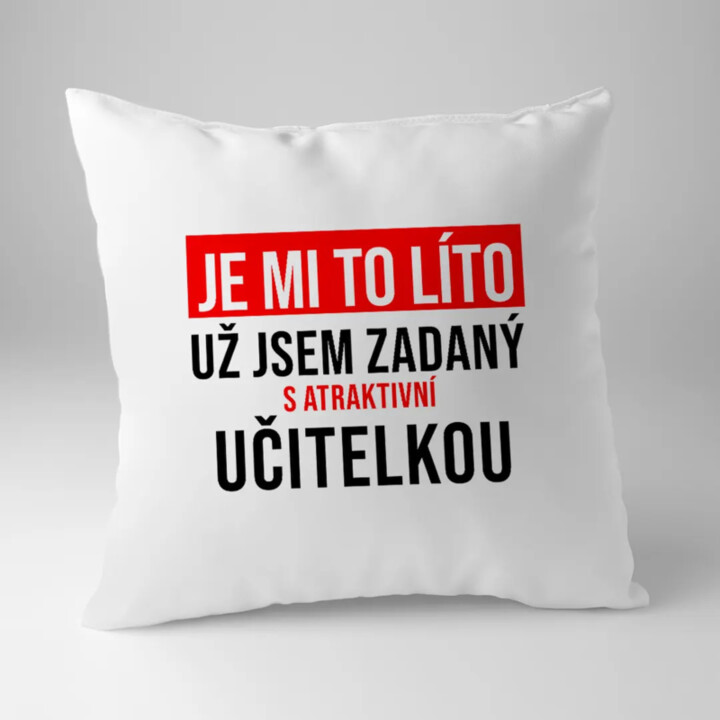 Zadaný s atraktivní učitelkou - polštář s potiskem
