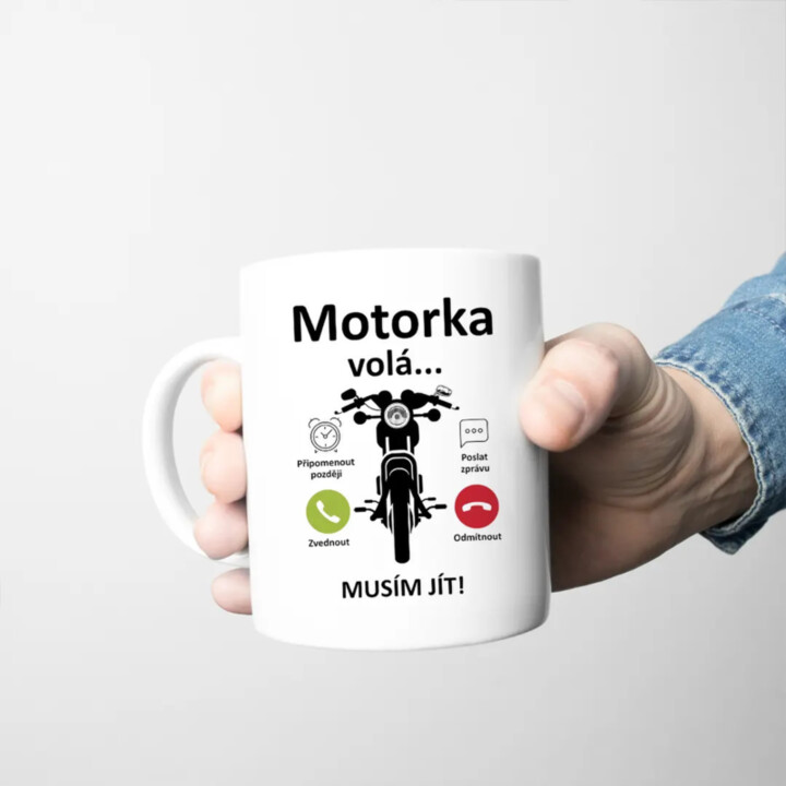 Motorka volá, musím jít  - hrnek s potiskem