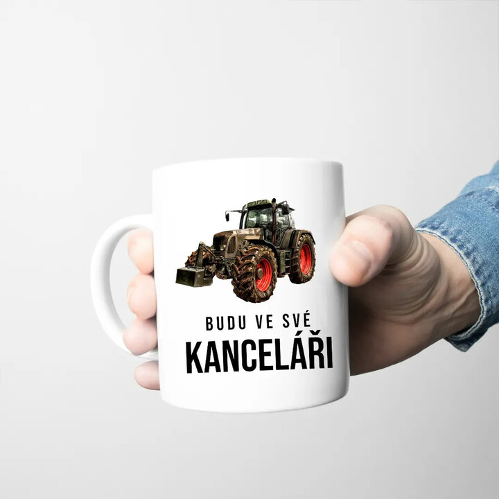 Budu ve své kanceláři - hrnek s potiskem