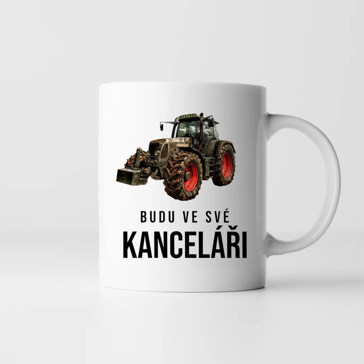 Budu ve své kanceláři - hrnek s potiskem