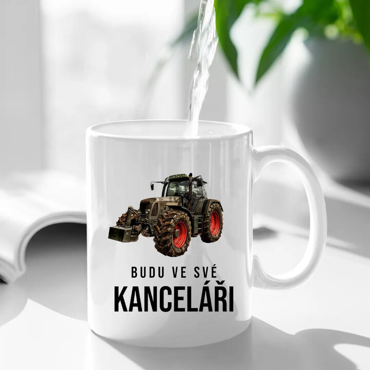 Budu ve své kanceláři - hrnek s potiskem