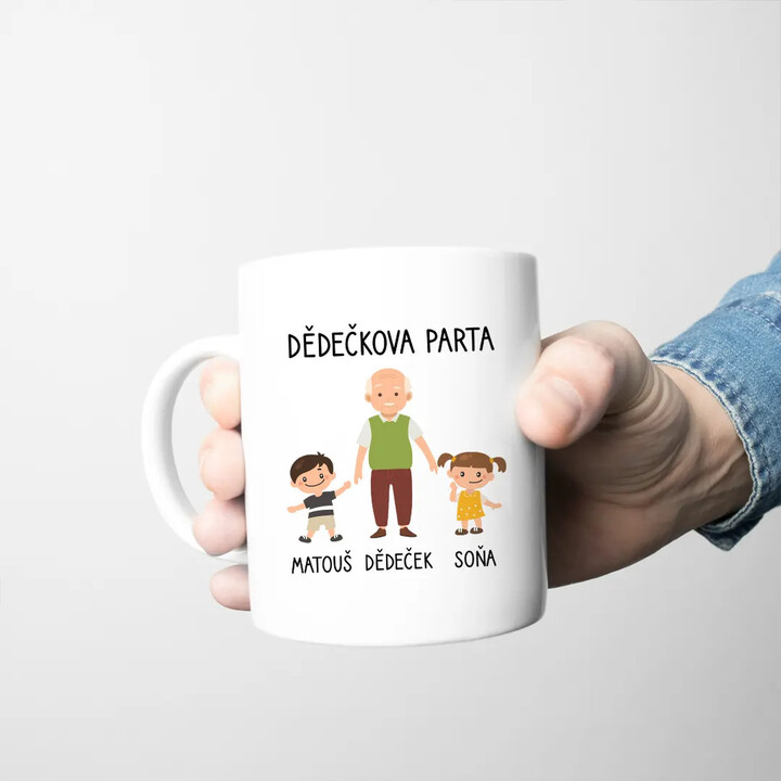 Dědečkova parta - hrnek s potiskem
