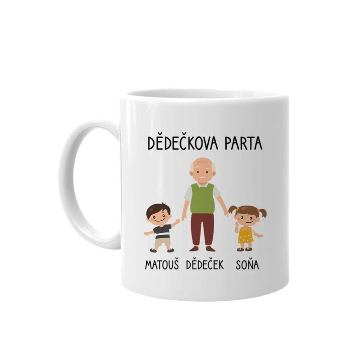 Dědečkova parta - hrnek s potiskem
