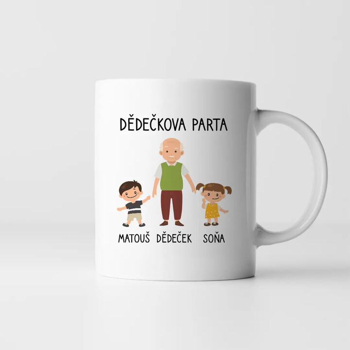 Dědečkova parta - hrnek s potiskem