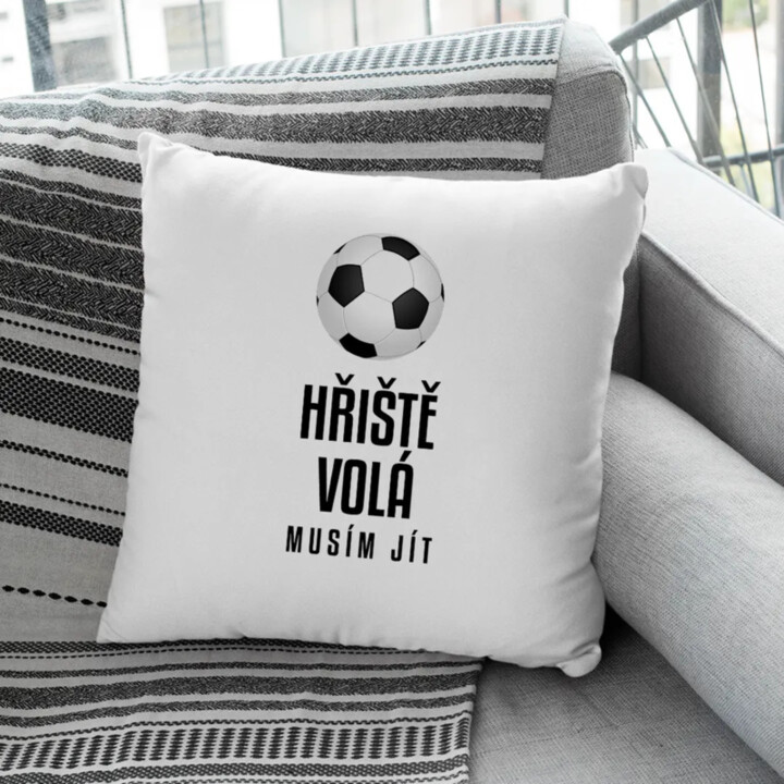 Hřiště volá - musím jít - polštář s potiskem