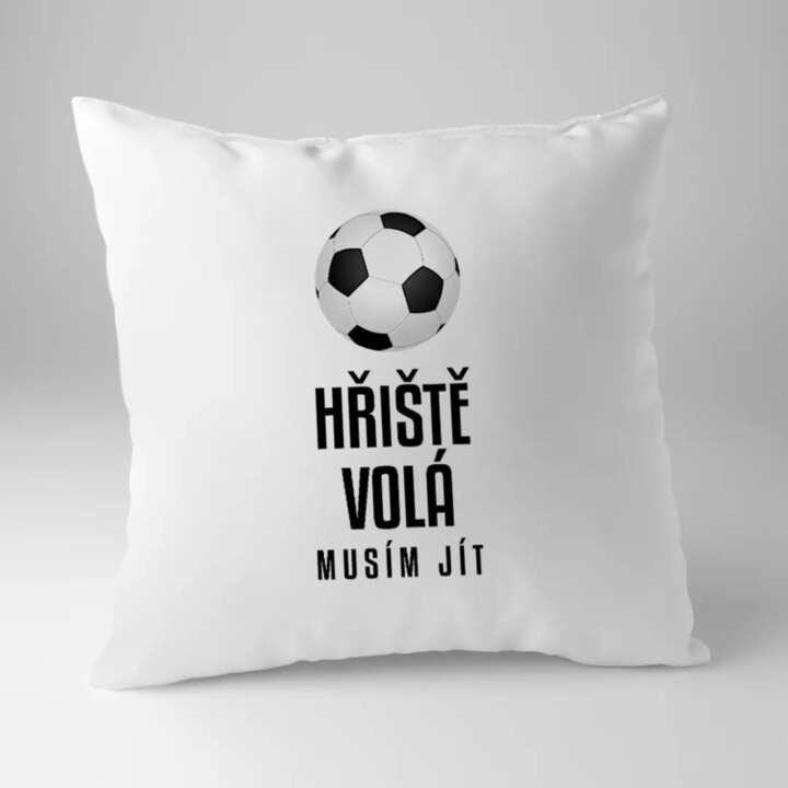 Hřiště volá - musím jít - polštář s potiskem