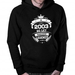 2003 Narození legendy 20 let - pánská mikina s potiskem