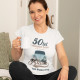 50 let - Všechny části originál - Klasik od roku 1973 - dámské tričko s potiskem