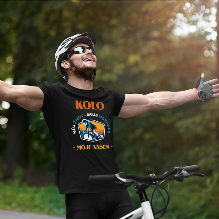 Kolo můj život, moje motivace, moje vášeň - pánské tričko s potiskem