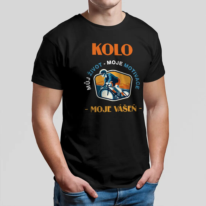 Kolo můj život, moje motivace, moje vášeň - pánské tričko s potiskem