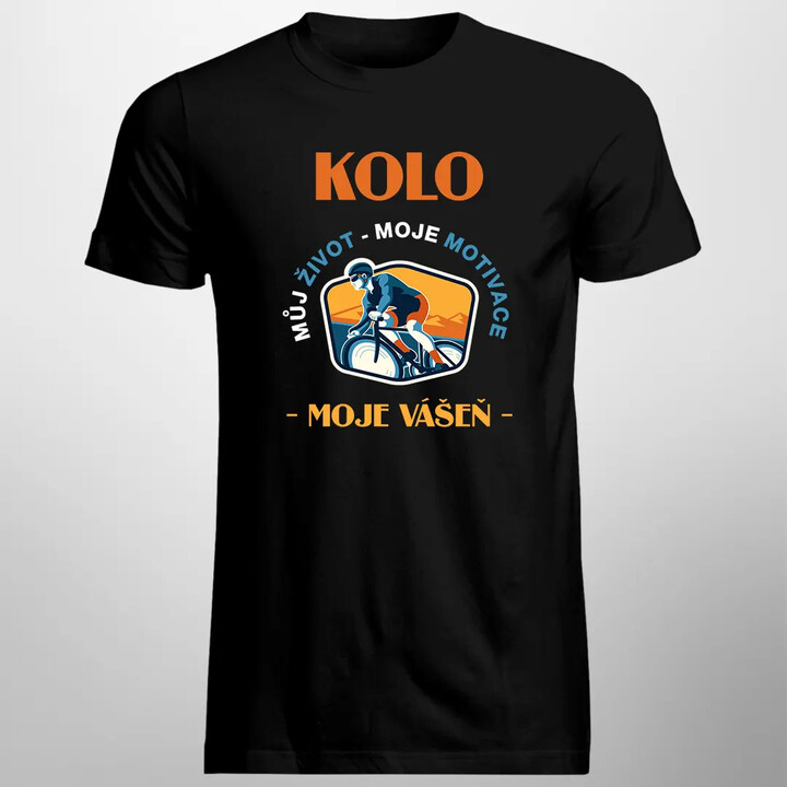Kolo můj život, moje motivace, moje vášeň - pánské tričko s potiskem