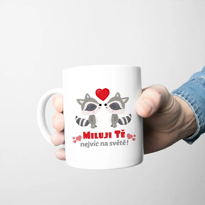Miluji tě nejvíc na světě - hrnek s potiskem