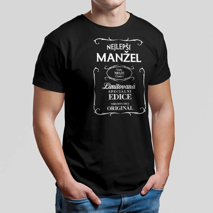 Nejlepší manžel, vždy moje číslo 1 - pánské tričko s potiskem