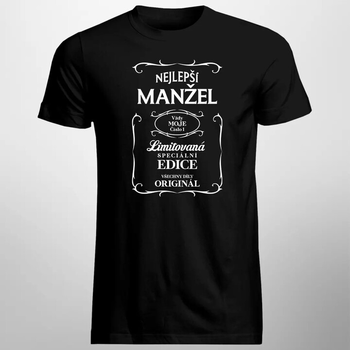 Nejlepší manžel, vždy moje číslo 1 - pánské tričko s potiskem