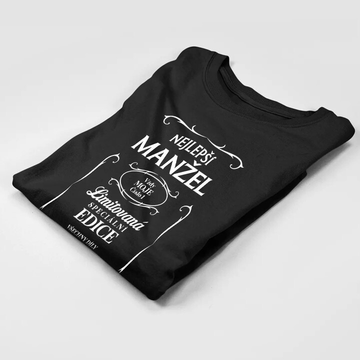 Nejlepší manžel, vždy moje číslo 1 - pánské tričko s potiskem