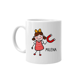 Magnet + jméno (ženské) - hrnek s potiskem - personalizovaný produkt