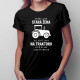 Možná jsem stará žena - na traktoru - dámské tričko s potiskem
