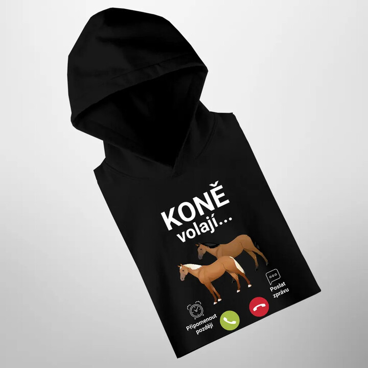 Koně volají - musím jít - dámská mikina s potiskem