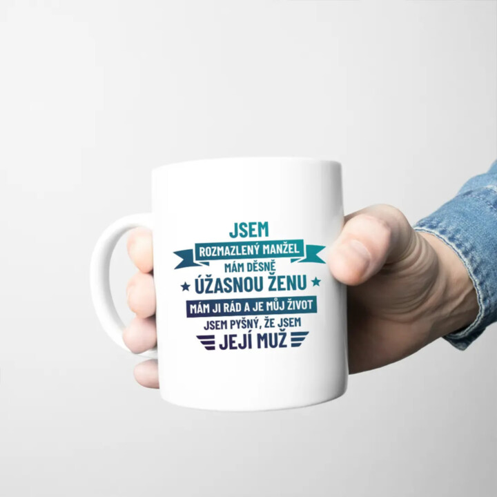 Jsem rozmazlený manžel - hrnek s potiskem
