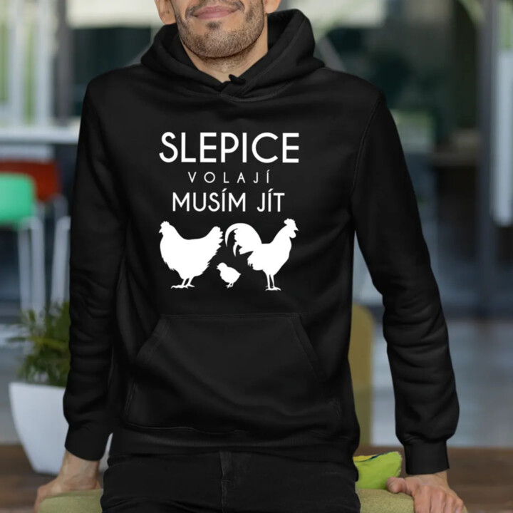 Garáž volá, musím jít - pánská mikina s potiskem