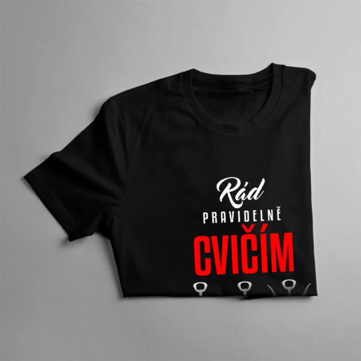 Rád pravidelně cvičím - pánské tričko s potiskem