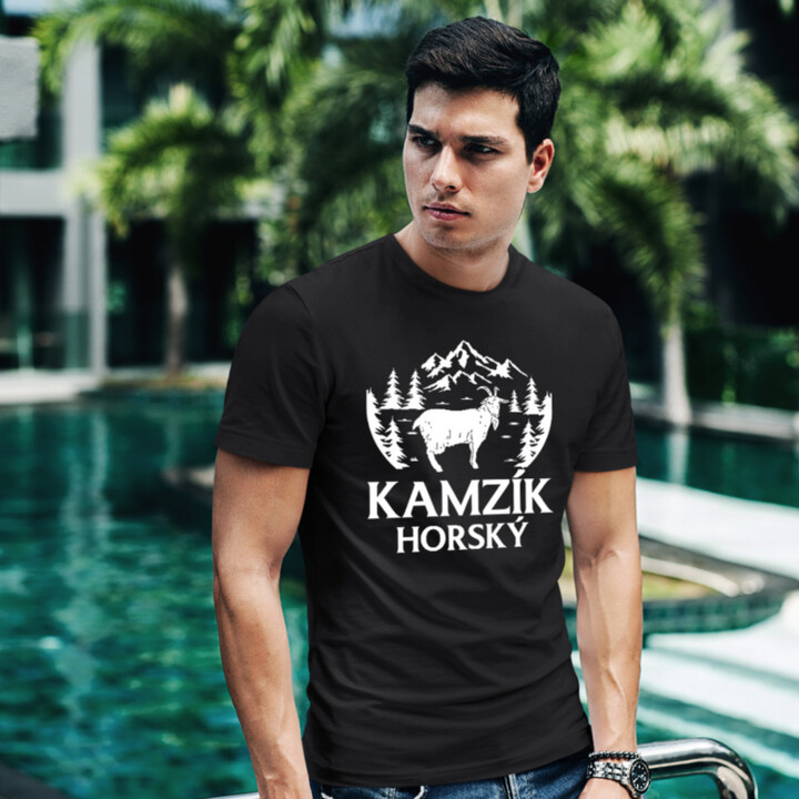 Kamzík horský - pánské tričko s potiskem