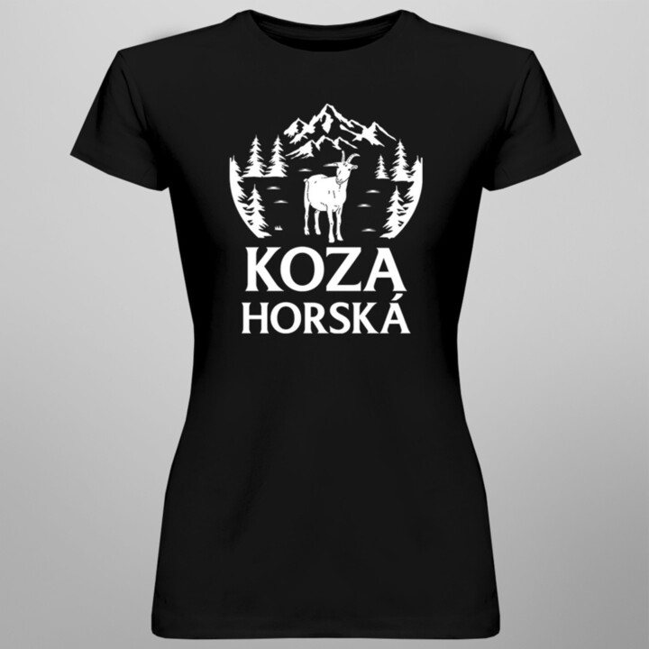 Koza horská - dámské tričko s potiskem