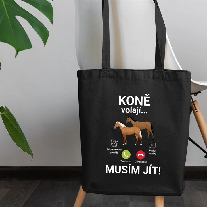 Koně volají - musím jít - taška s potiskem