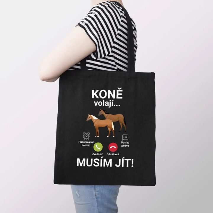 Koně volají - musím jít - taška s potiskem