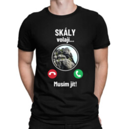 Skály volají - musím jít - pánské tričko s potiskem