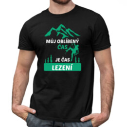 Můj oblíbený čas je čas lezení - pánské tričko s potiskem