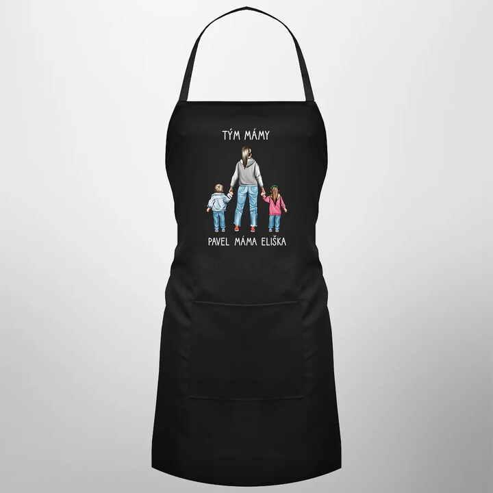 Tým mámy - zástěra - personalizovaný produkt
