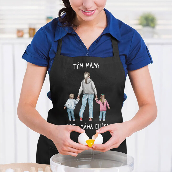 Tým mámy - zástěra - personalizovaný produkt
